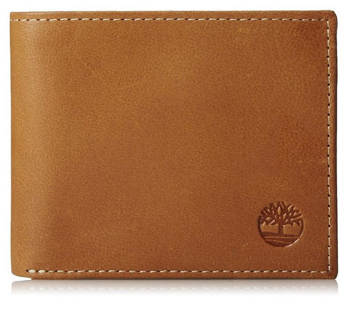 Timberland Men's Bifold Passcase Wallet Genuine Leather Flip ID