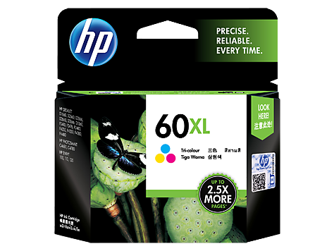 HP 60XL TRI-COLOR INK CARTRIDGE CC644WA