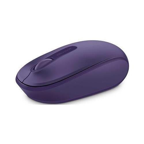 Microsoft Wireless Mobile Mouse 1850 - Pantone Purple. Comfortable and Portable. 2-way scroll wheel. Design is suitable for use with either hand. Mini-transceiver (USB). Battery life up to 5 months.